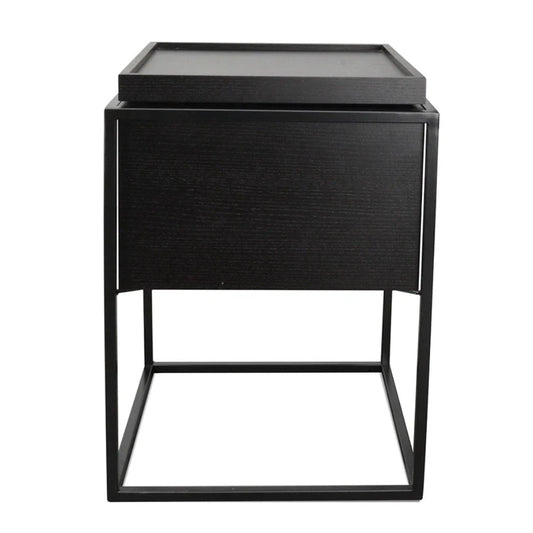 Qirzok Side Table - Black-houseofhyne