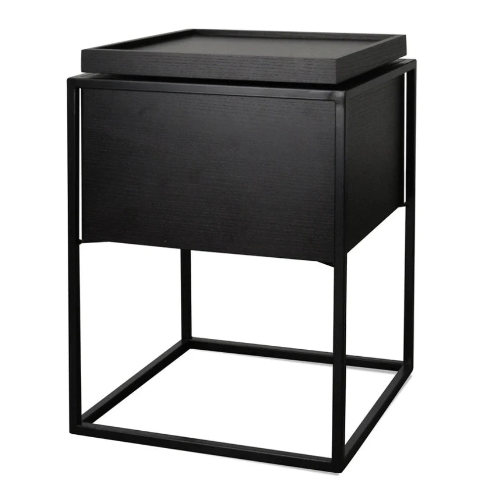 Qirzok Side Table - Black-houseofhyne