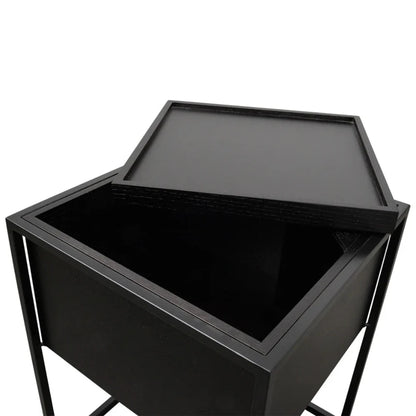 Qirzok Side Table - Black-houseofhyne