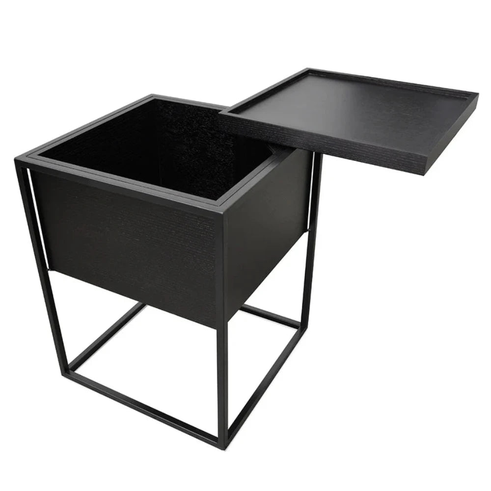 Qirzok Side Table - Black-houseofhyne