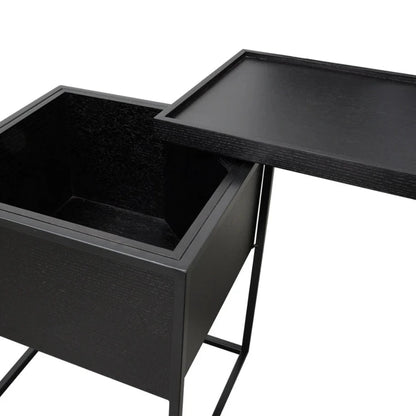 Qirzok Side Table - Black-houseofhyne