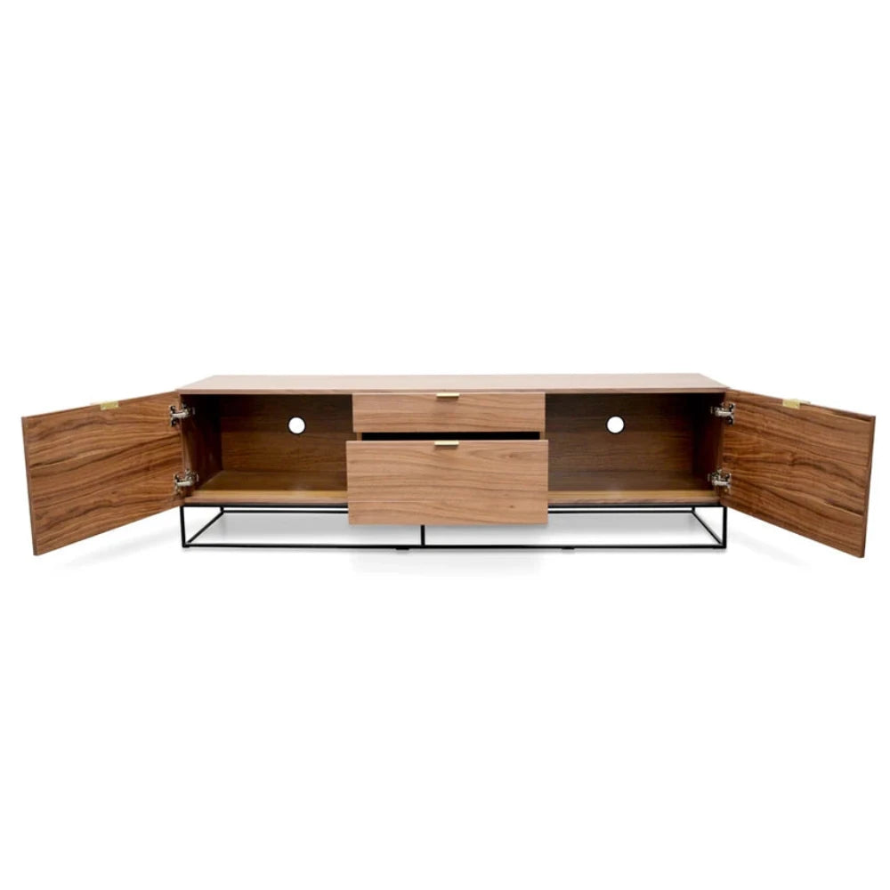 Zythorn 180cm Entertainment TV Unit - Walnut-houseofhyne