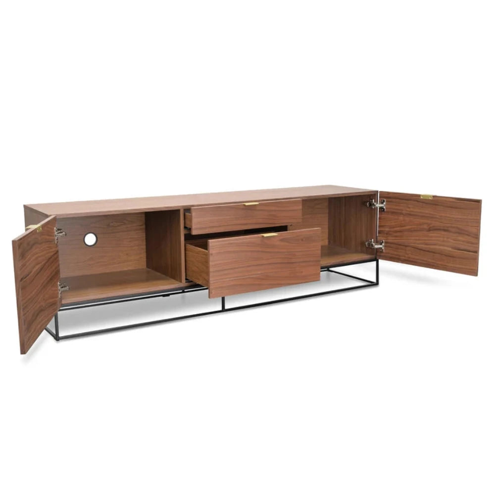 Zythorn 180cm Entertainment TV Unit - Walnut-houseofhyne