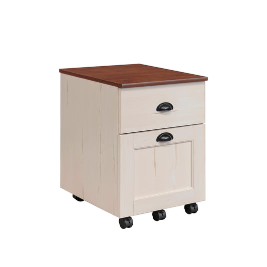 Grivon 2 Draw Mobile Filling Cabinet In Antique White - House of Hyne