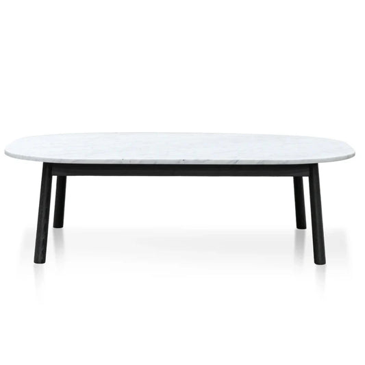 Zarnok 110cm Marble Coffee Table - Black Base-houseofhyne