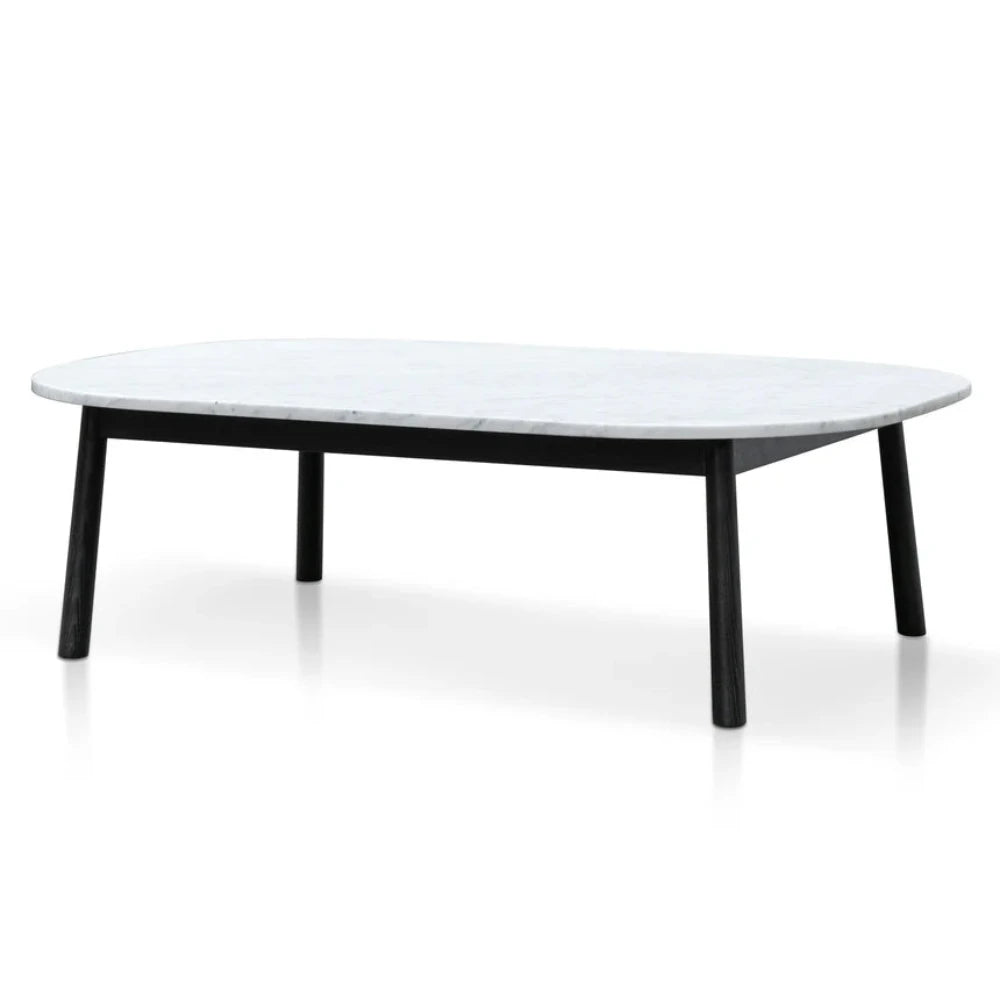 Zarnok 110cm Marble Coffee Table - Black Base-houseofhyne