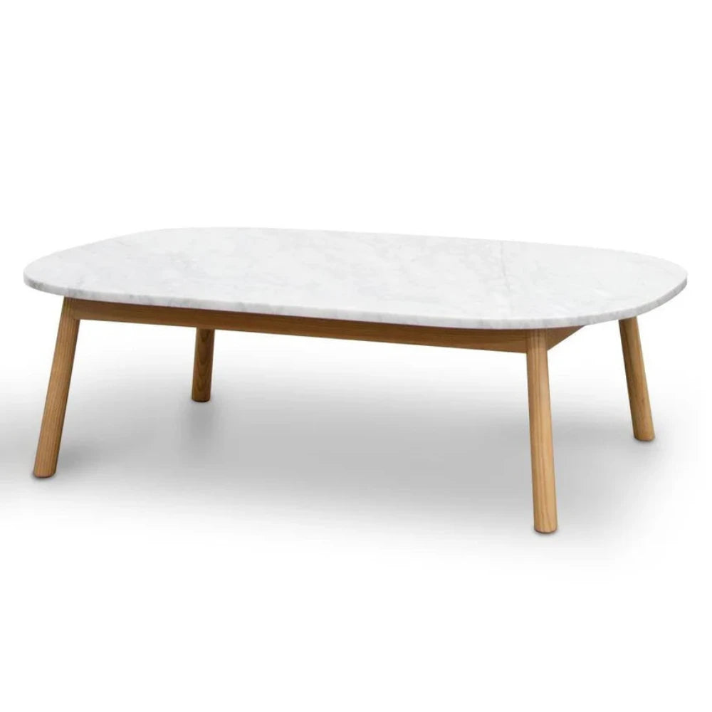 Xylox 110cm Marble Coffee Table - Natural Base-houseofhyne