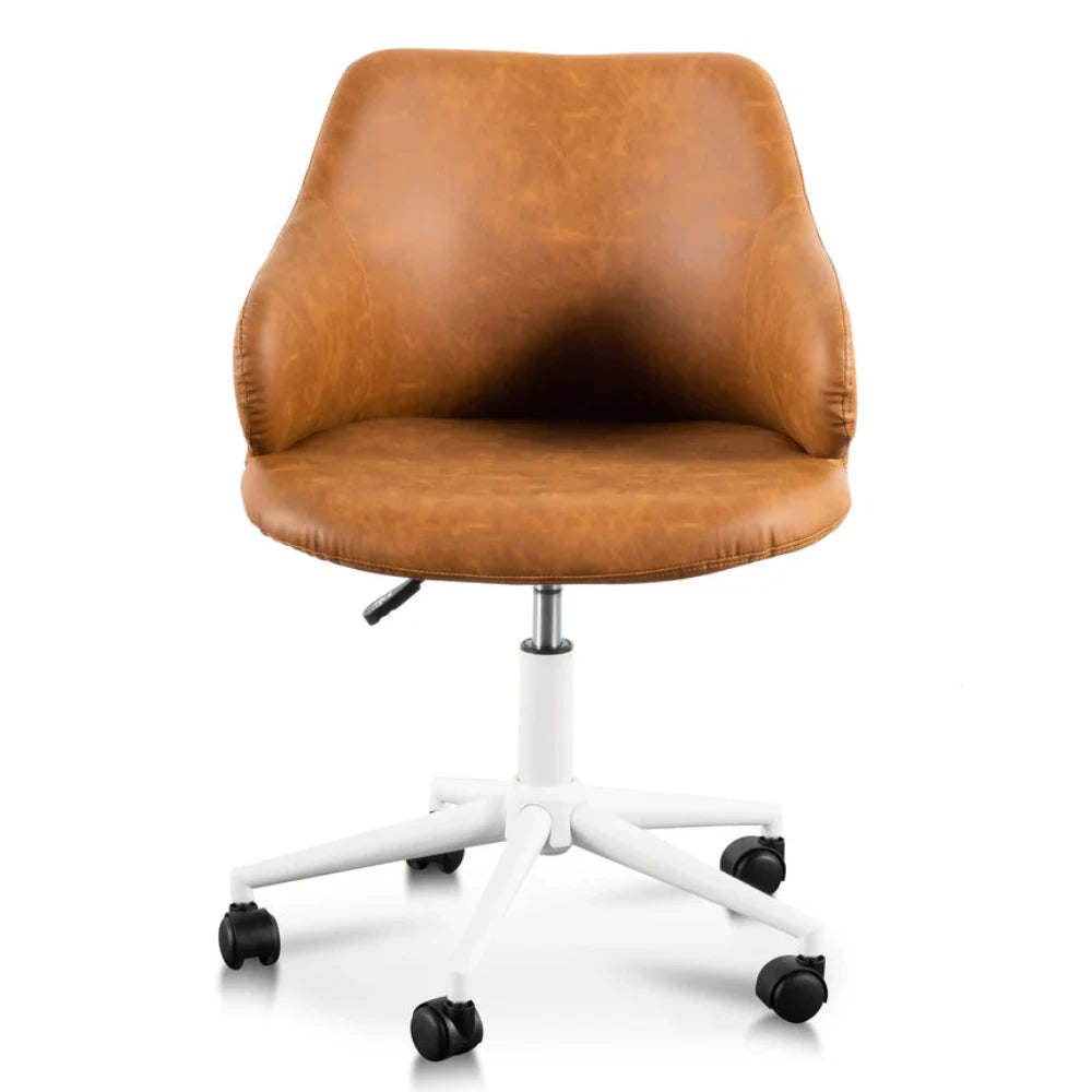 Targon Office Chair - Tan with White Base-houseofhyne