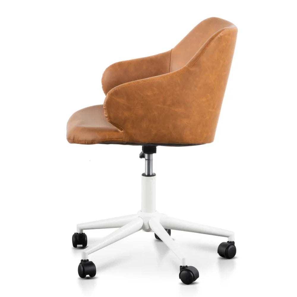 Targon Office Chair - Tan with White Base-houseofhyne