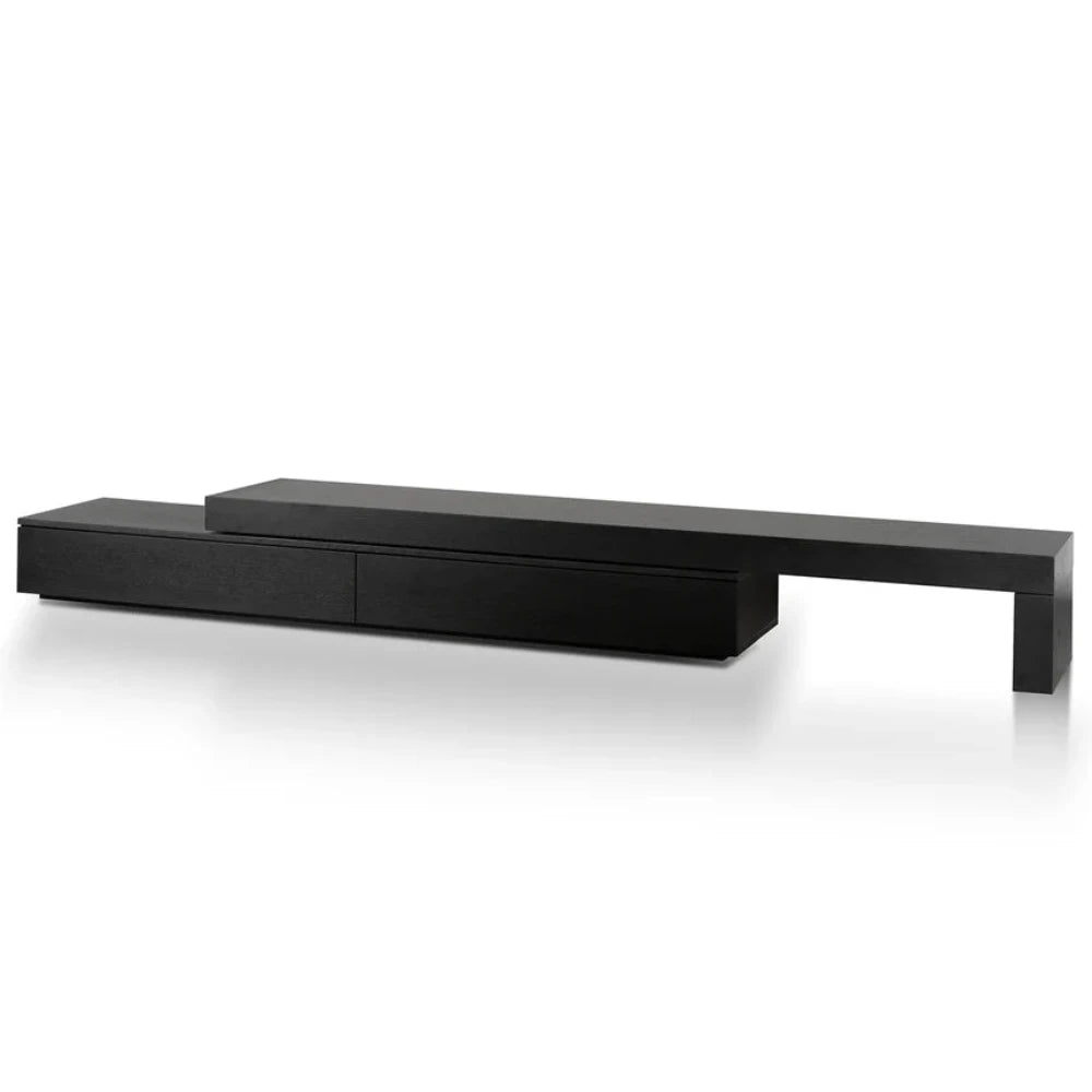 Zykar Extendable Entertainment TV Unit - Black Oak-houseofhyne