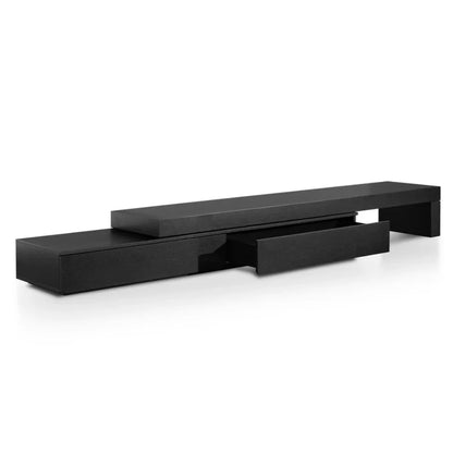 Zykar Extendable Entertainment TV Unit - Black Oak-houseofhyne