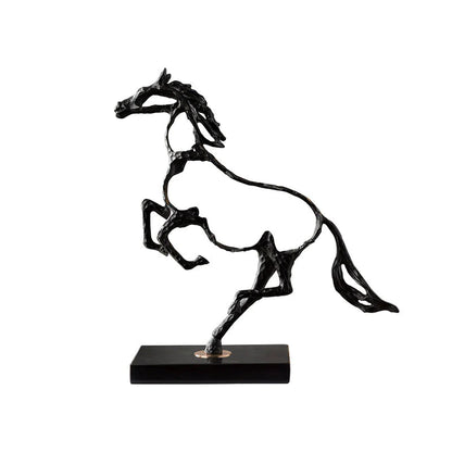 Vorlith Anyhouz Tabletop Metal Weaving Hollow Gold Horse Statue Home Decor 2