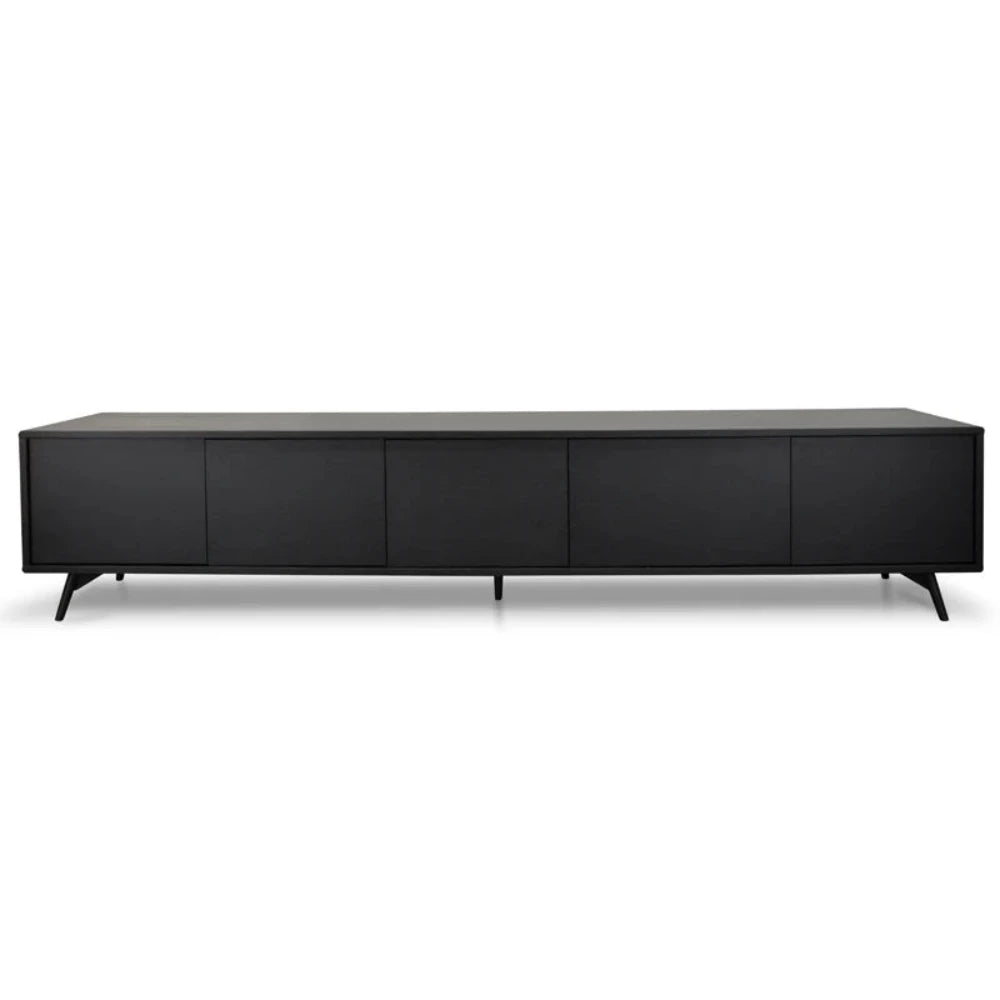 Xylon 2.4m Entertainment TV Unit - Black Oak-houseofhyne