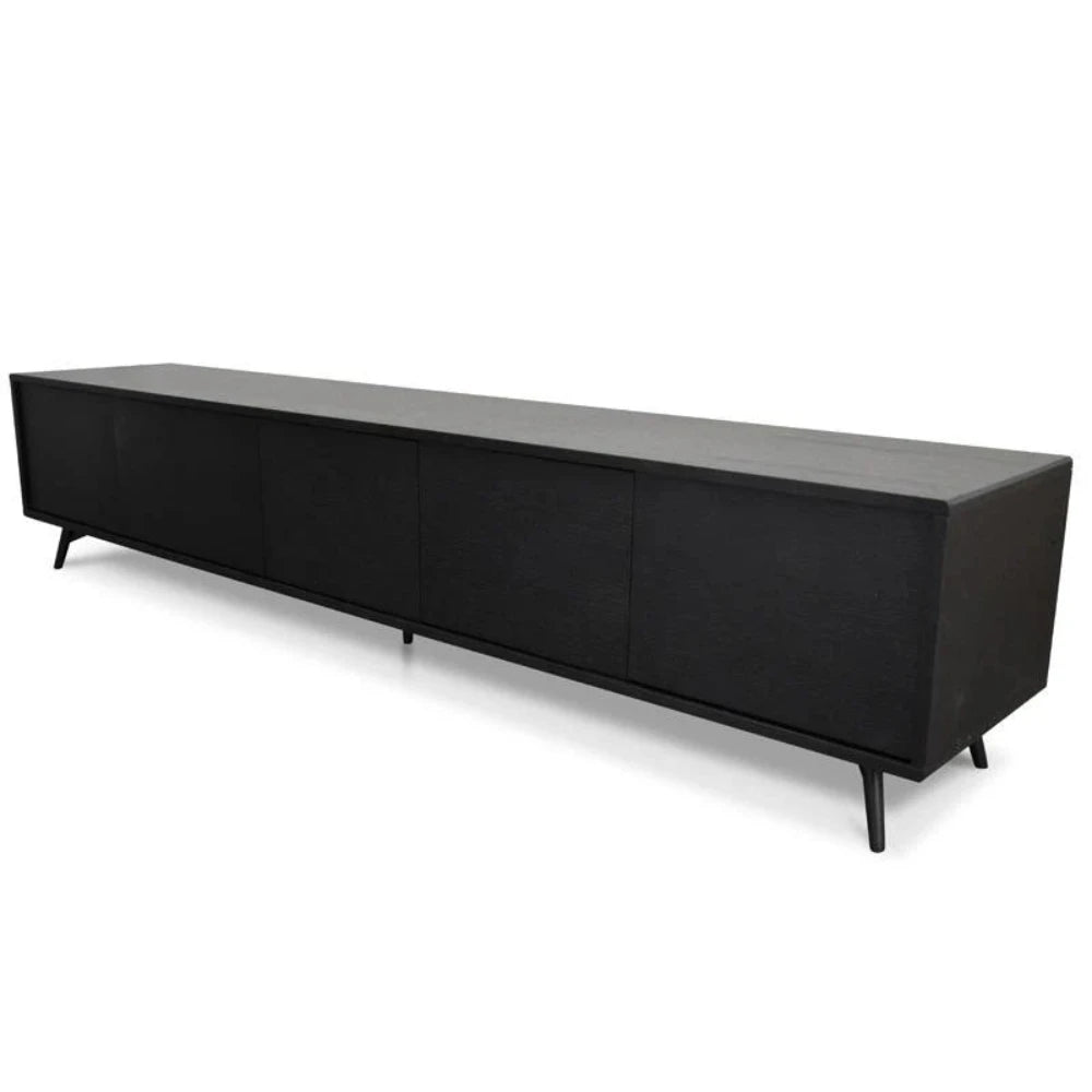 Xylon 2.4m Entertainment TV Unit - Black Oak-houseofhyne