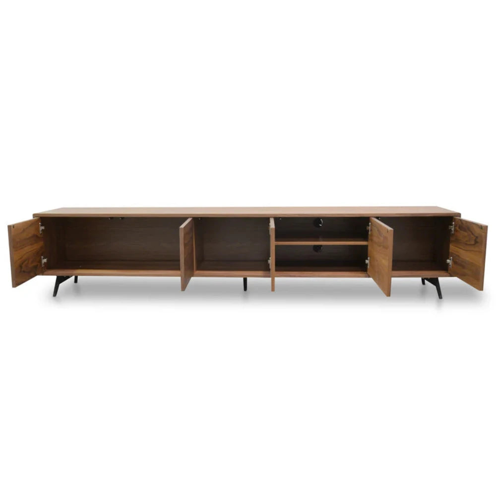 Vralon 2.4m TV Entertainment Unit - Walnut-houseofhyne