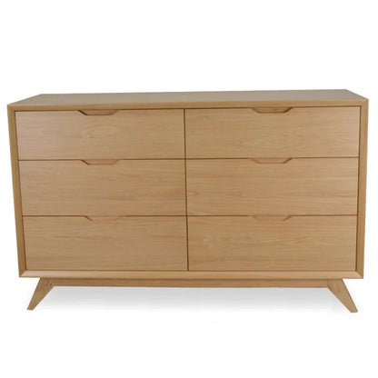 Varnex 6 Drawer Wide Chest - Natural-houseofhyne