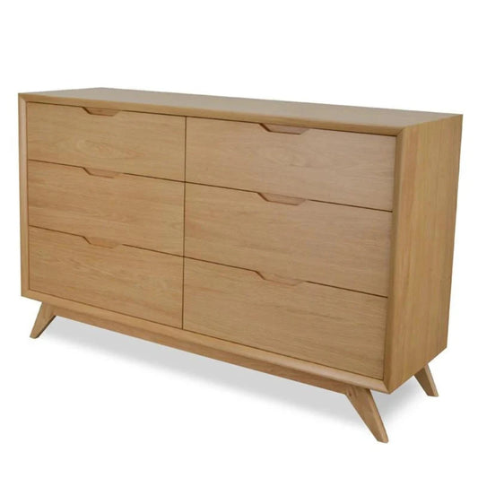 Varnex 6 Drawer Wide Chest - Natural-houseofhyne