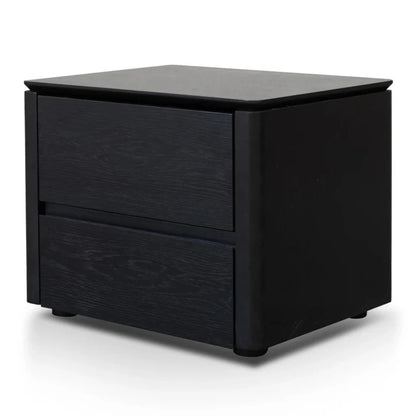 Nyra Bedside Table - Black Oak Veneer-houseofhyne