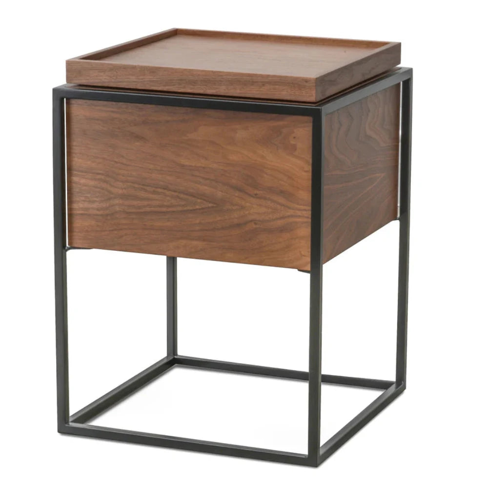 Felyx Oak Side Table - Walnut-houseofhyne