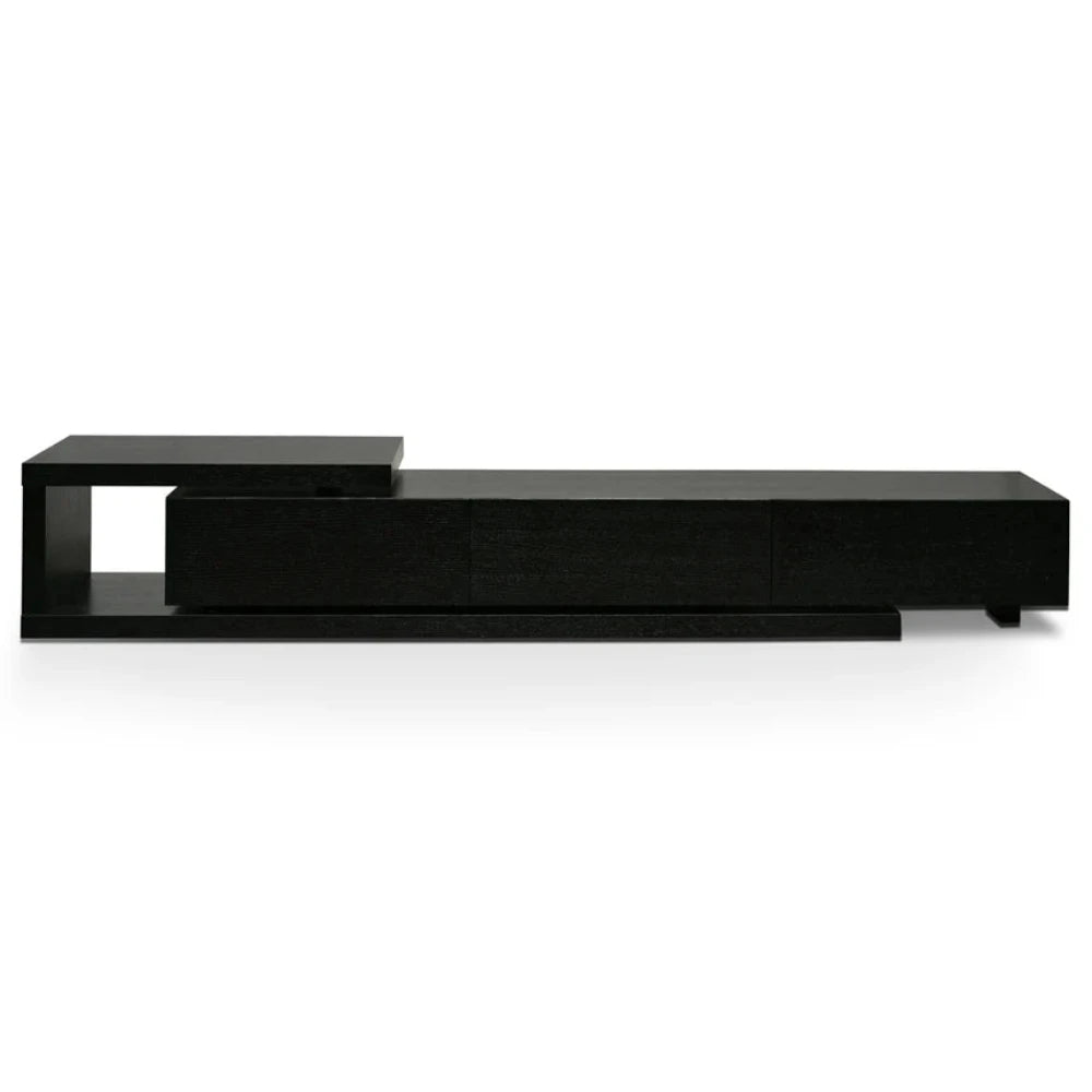 Varnox Lowline 2.4-3.07m Entertainment TV Unit - Full Black-houseofhyne