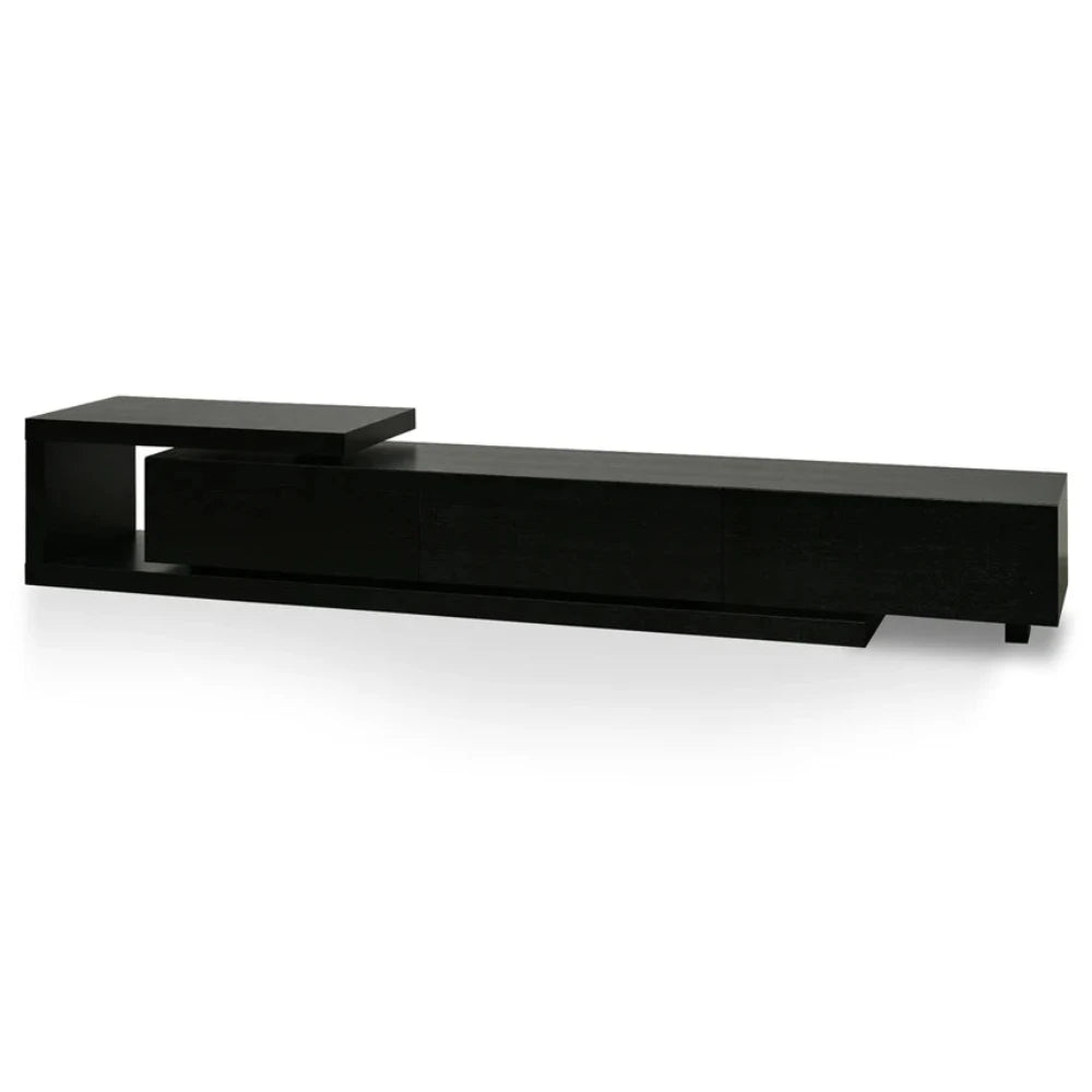 Varnox Lowline 2.4-3.07m Entertainment TV Unit - Full Black-houseofhyne