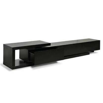 Varnox Lowline 2.4-3.07m Entertainment TV Unit - Full Black-houseofhyne