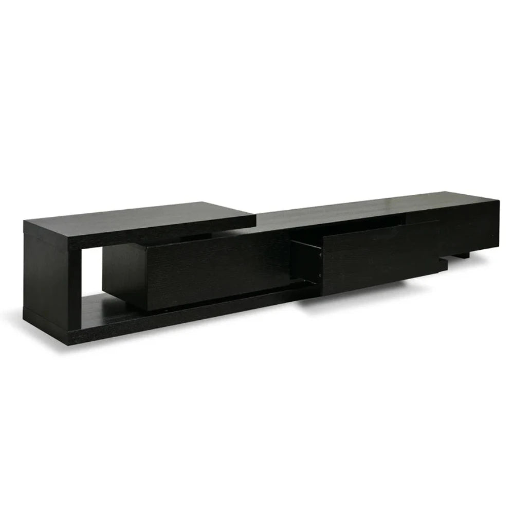 Varnox Lowline 2.4-3.07m Entertainment TV Unit - Full Black-houseofhyne