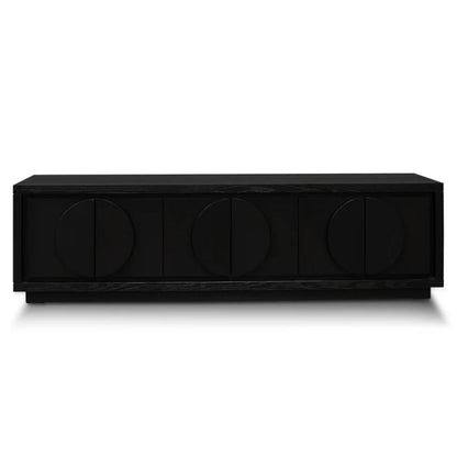 Zylar 2m Entertainment TV Unit - Textured Espresso Black-houseofhyne