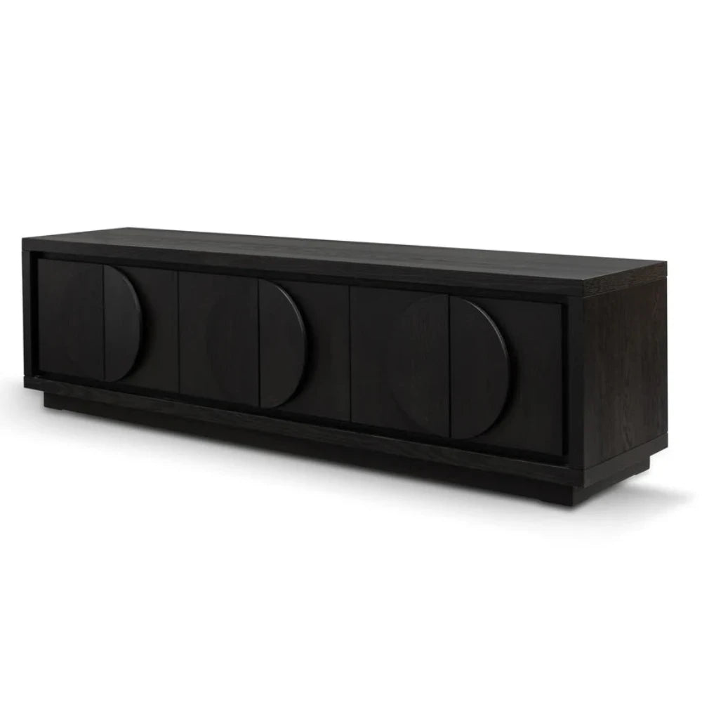 Zylar 2m Entertainment TV Unit - Textured Espresso Black-houseofhyne