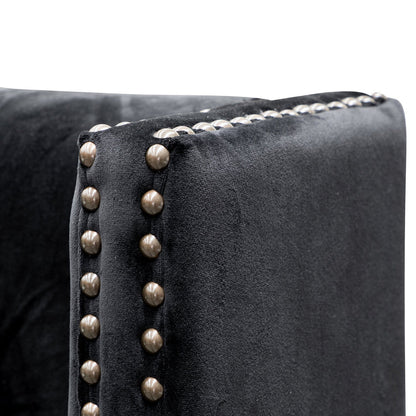 Black Velvet Nsantu King Bed Frame - House of Hyne