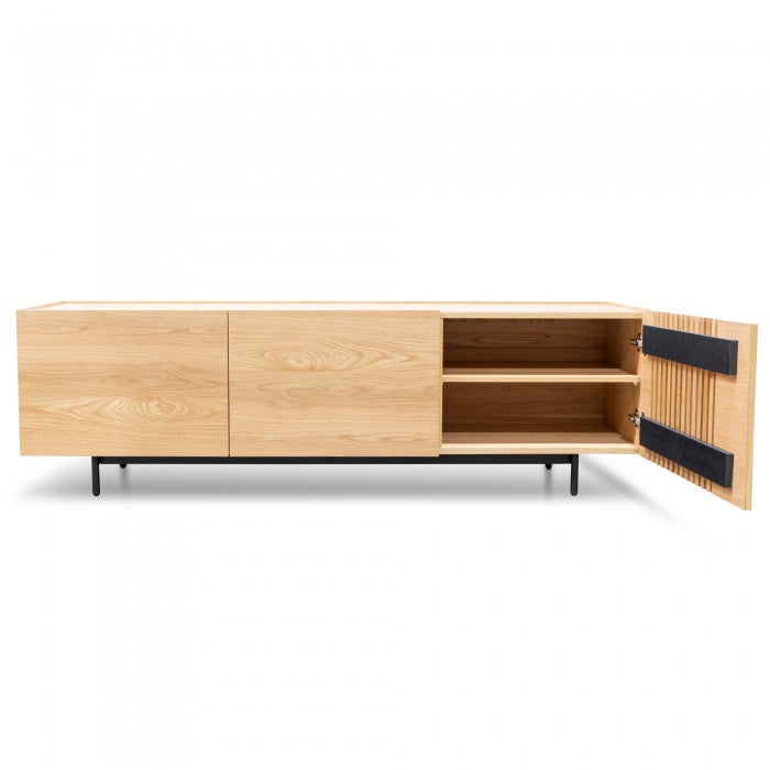 Vino Entertainment TV Unit Natural - Black Legs - Notbrand