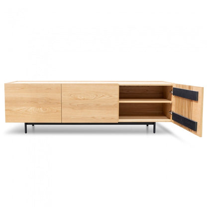 Vino Entertainment TV Unit Natural - Black Legs - Notbrand