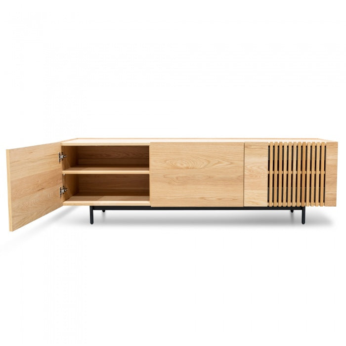 Vino Entertainment TV Unit Natural - Black Legs - Notbrand