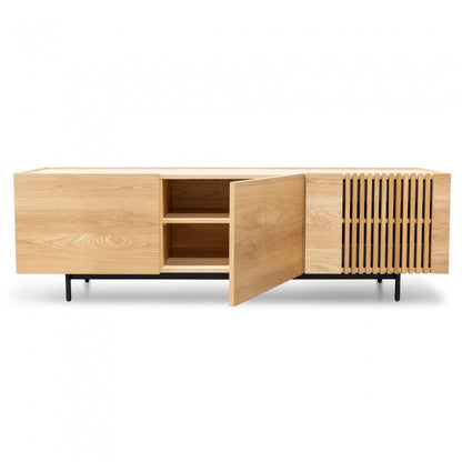 Vino Entertainment TV Unit Natural - Black Legs - Notbrand