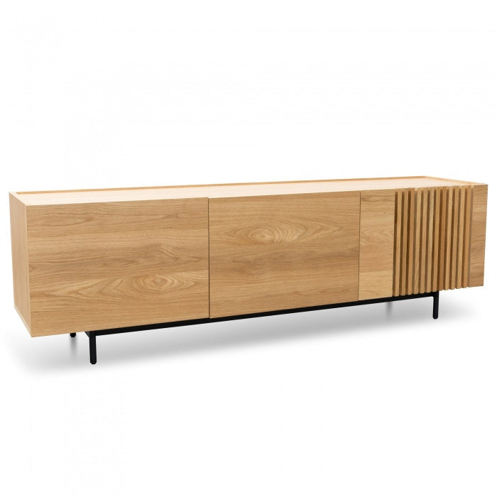 Vino Entertainment TV Unit Natural - Black Legs - Notbrand