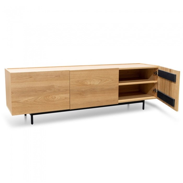 Vino Entertainment TV Unit Natural - Black Legs - Notbrand