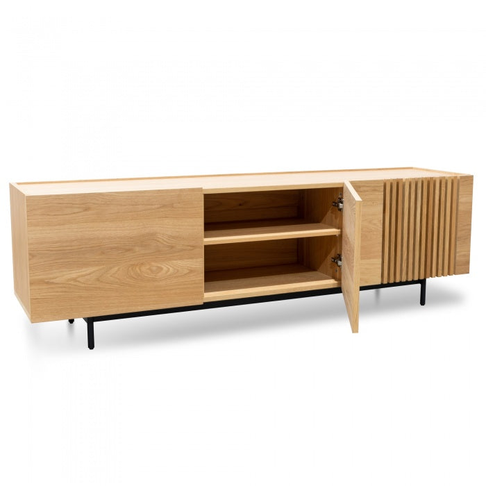 Vino Entertainment TV Unit Natural - Black Legs - Notbrand