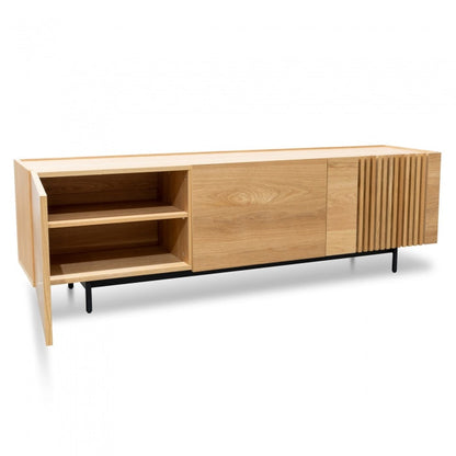 Vino Entertainment TV Unit Natural - Black Legs - Notbrand