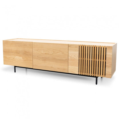 Vino Entertainment TV Unit Natural - Black Legs - Notbrand