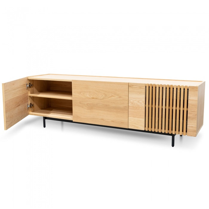 Vino Entertainment TV Unit Natural - Black Legs - Notbrand