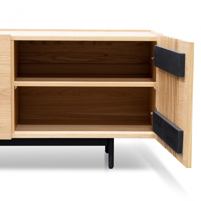 Vino Entertainment TV Unit Natural - Black Legs - Notbrand