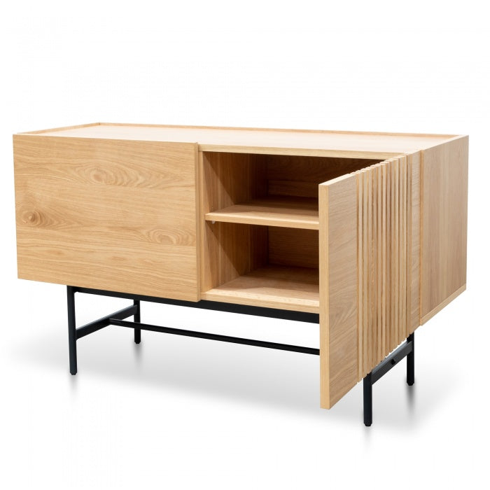 Turin 2 Doors Buffet Unit - Natural Black Legs - Notbrand