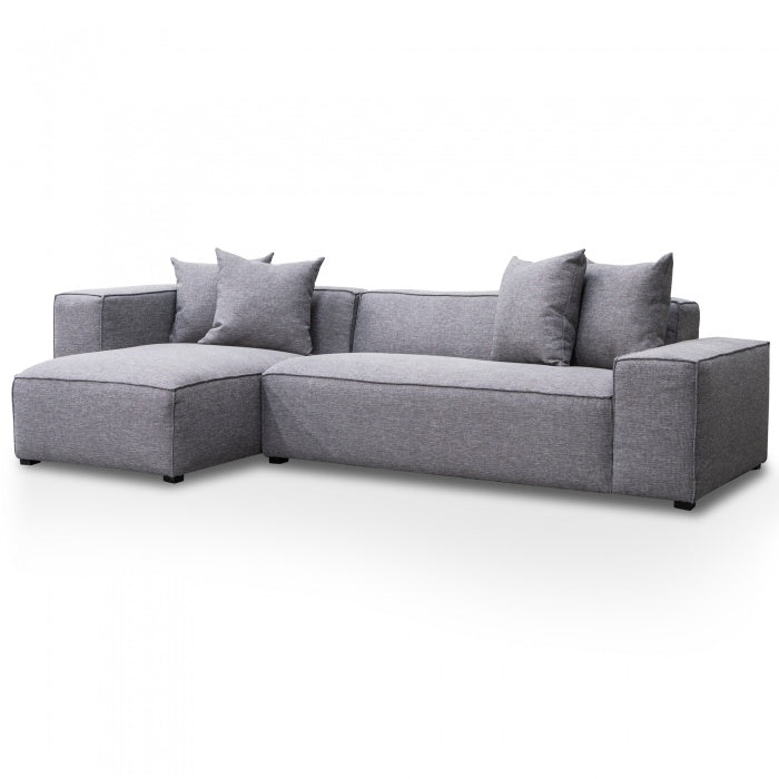 Graphite Elegance 2-Seater Sofa with Left Chaise - House of Hyne