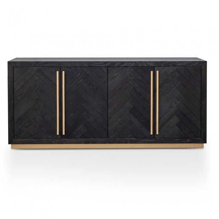 Brass Fusion Wide Sideboard in Black  - House of Hyne