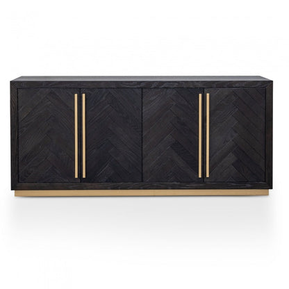 Brass Fusion Wide Sideboard in Black  - House of Hyne