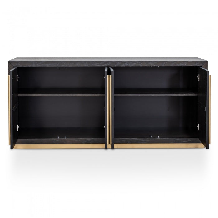 Brass Fusion Wide Sideboard in Black  - House of Hyne