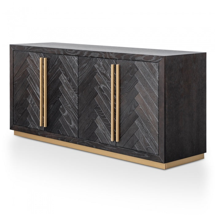 Brass Fusion Wide Sideboard in Black  - House of Hyne