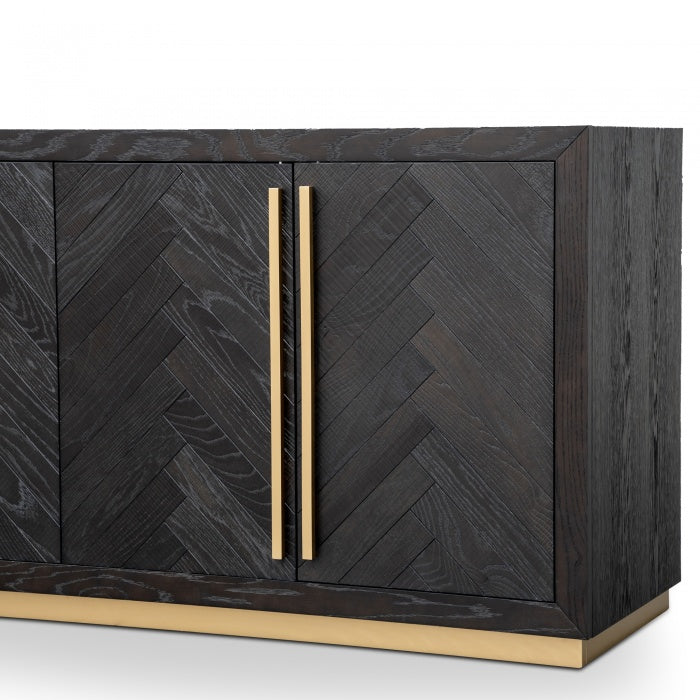 Brass Fusion Wide Sideboard in Black  - House of Hyne