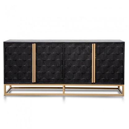 Harrison Elm Wood Sideboard - Black - Notbrand