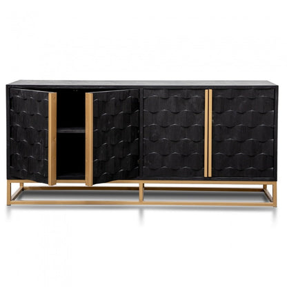 Harrison Elm Wood Sideboard - Black - Notbrand